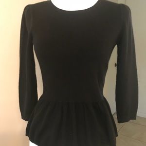 Black peplum sweater